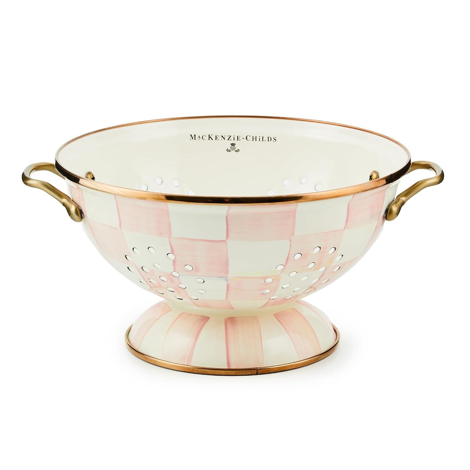 MacKenzie-Childs Rosy Check Colander