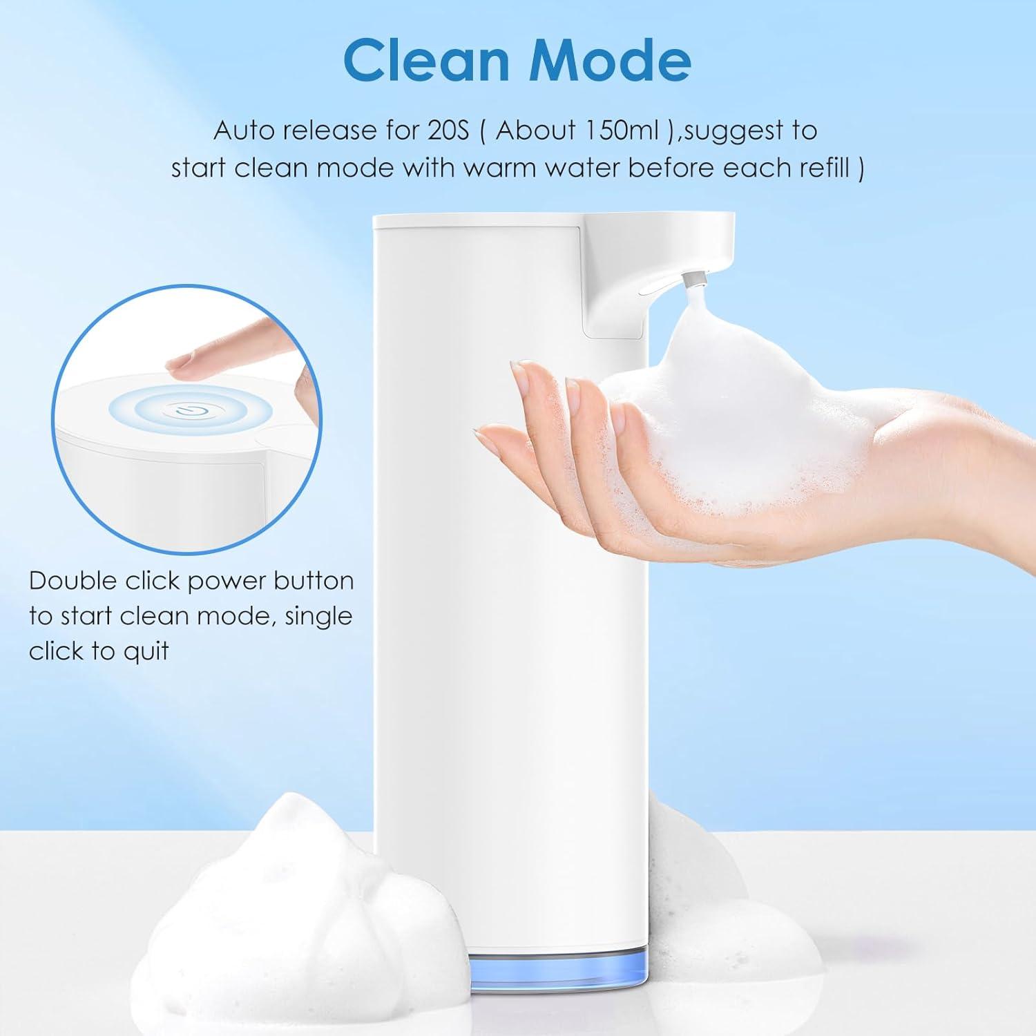 White Stainless Steel Automatic Foaming Soap Dispenser