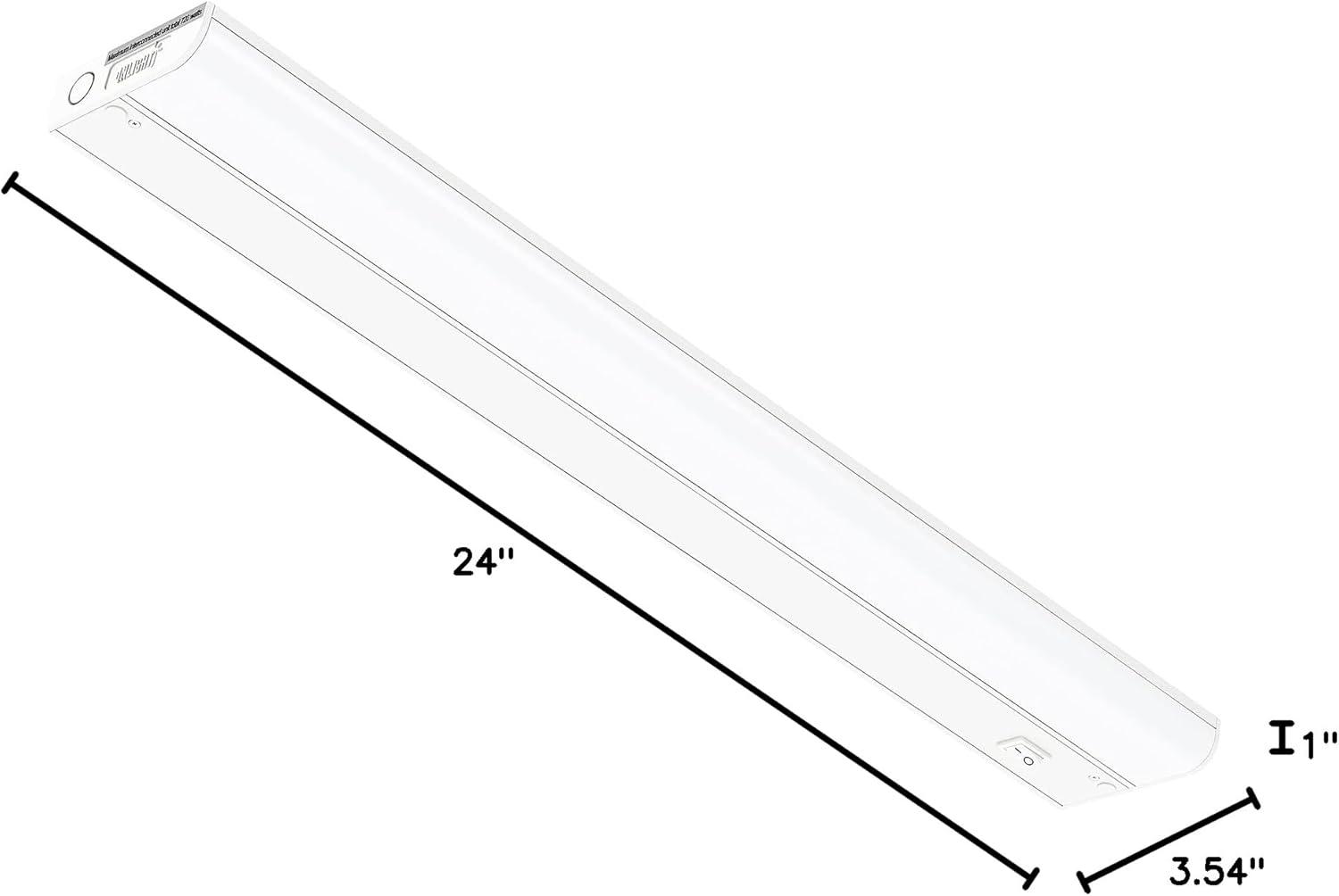 Inlight 5000K Dimmable Under Cabinet LED Lights, selectable 12/18/24/30 inches, Hardwired Only