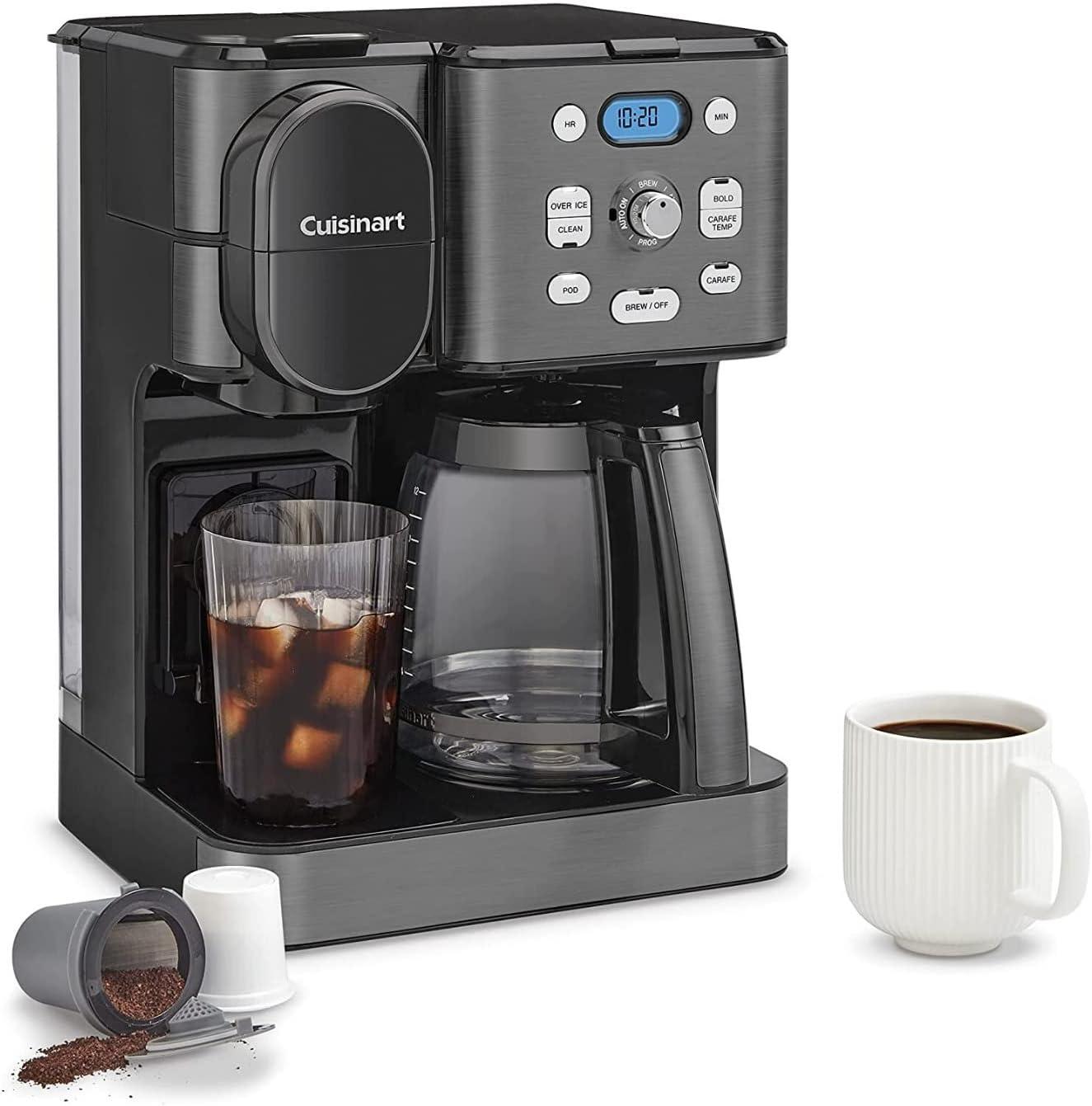 Cuisinart Coffee Center 2-in-1 Coffeemaker, 12-Cup Glass Carafe, Automatic Hot & Iced Coffee Maker, Single Server Brewer