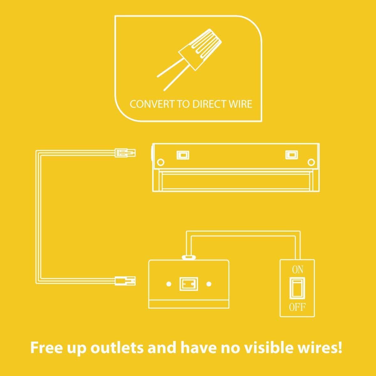 Inlight Swivel LED Under Cabinet Lighting,selectable12‘’/16‘’, 2700K/4000K, Plugged-In Only