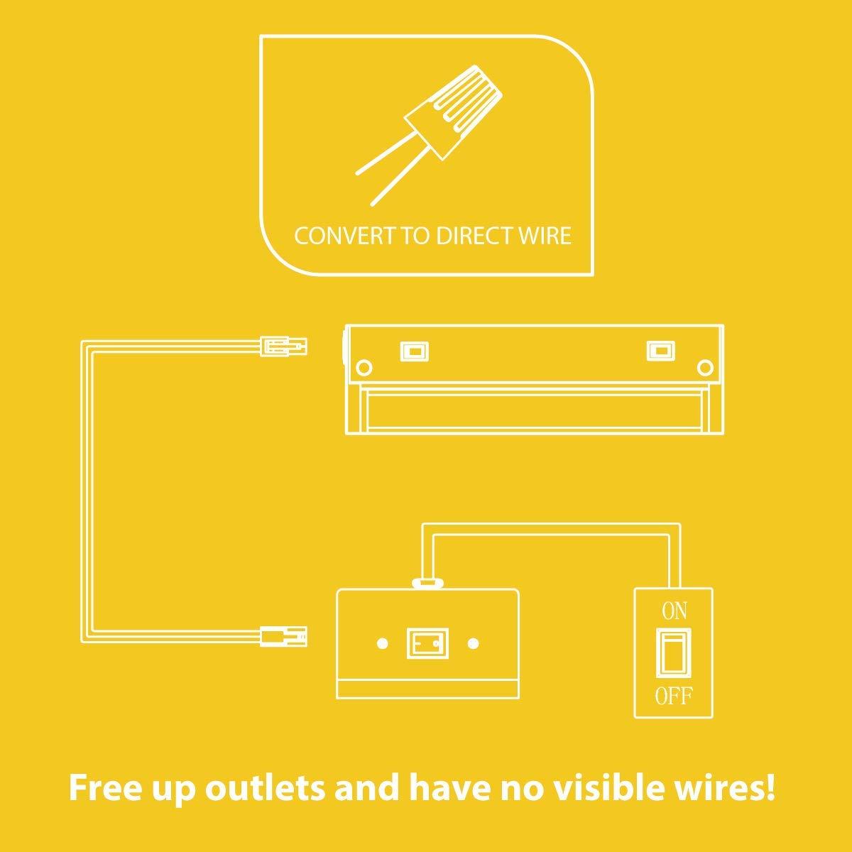 Inlight Swivel LED Under Cabinet Lighting,selectable12‘’/16‘’, 2700K/4000K, Plugged-In Only