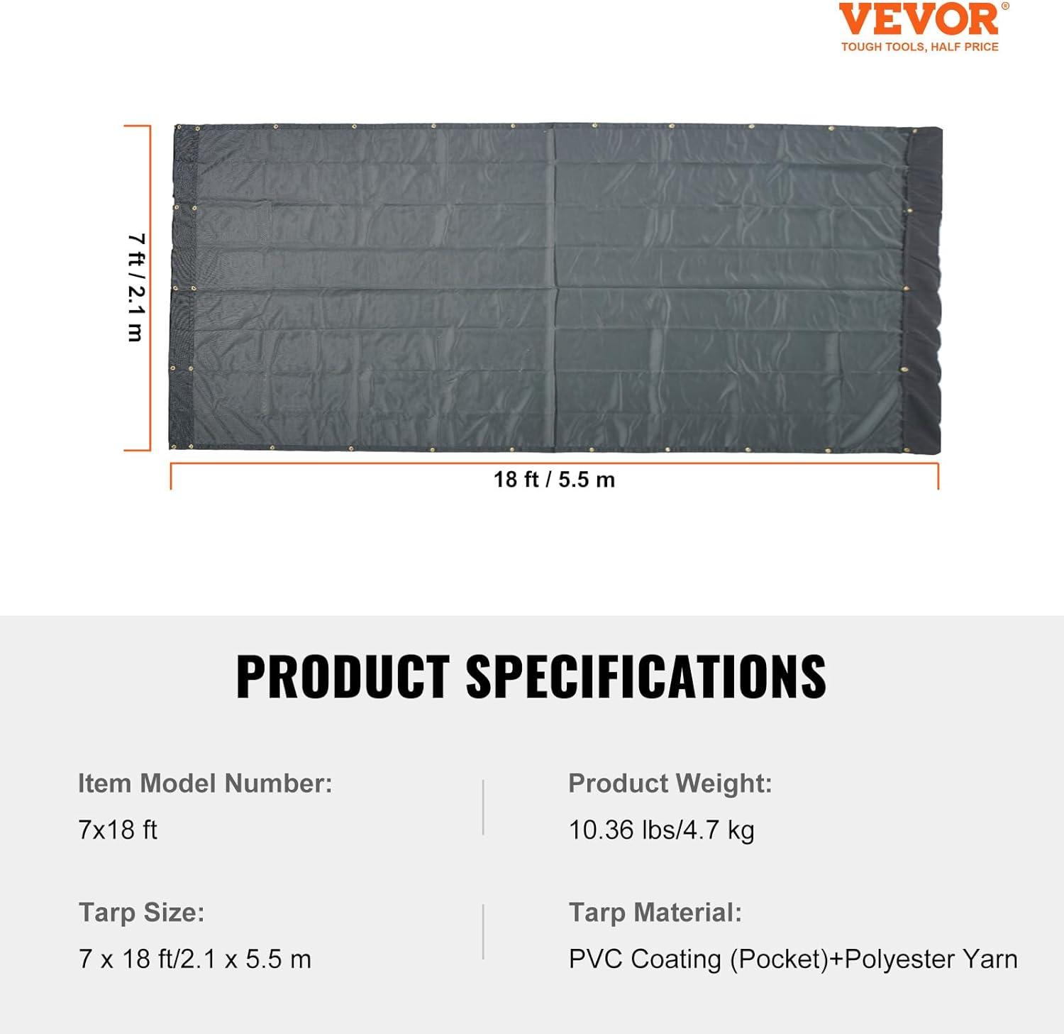 VEVOR 1'' Polyester Cover Retractable Trailer Awning