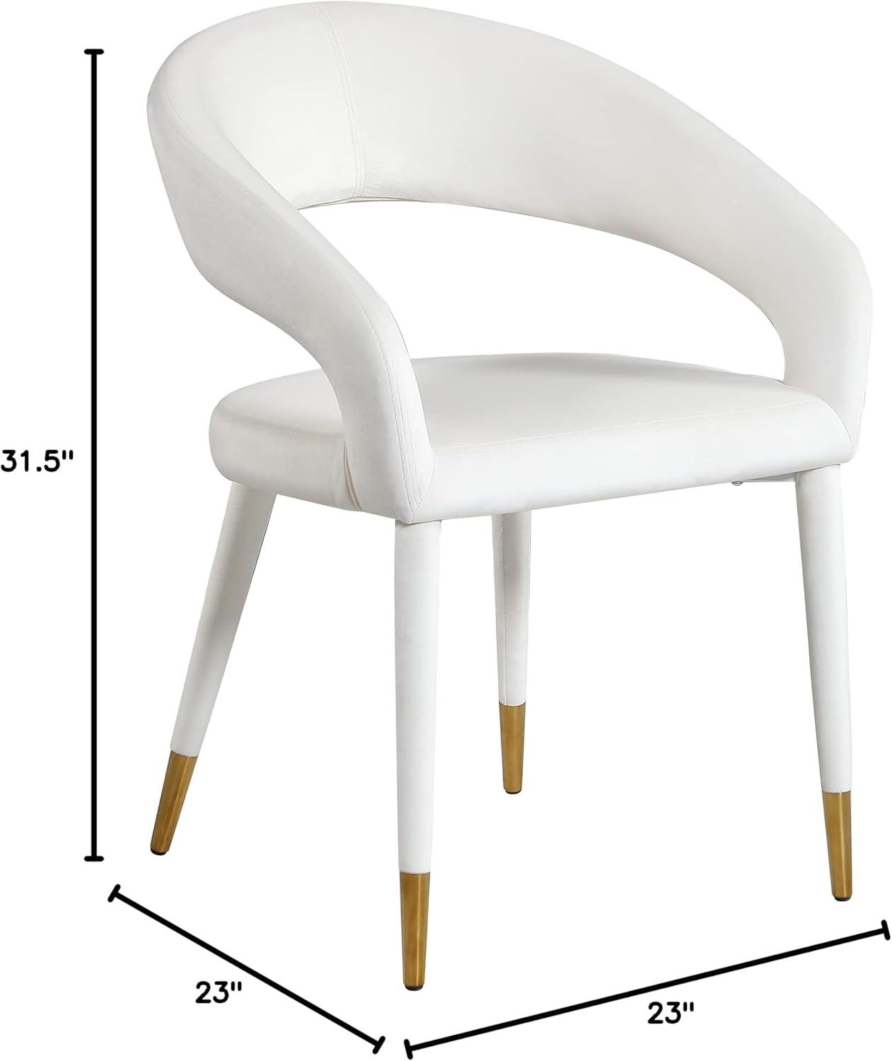 Meridian Furniture Destiny Cream Velvet Dining Chair