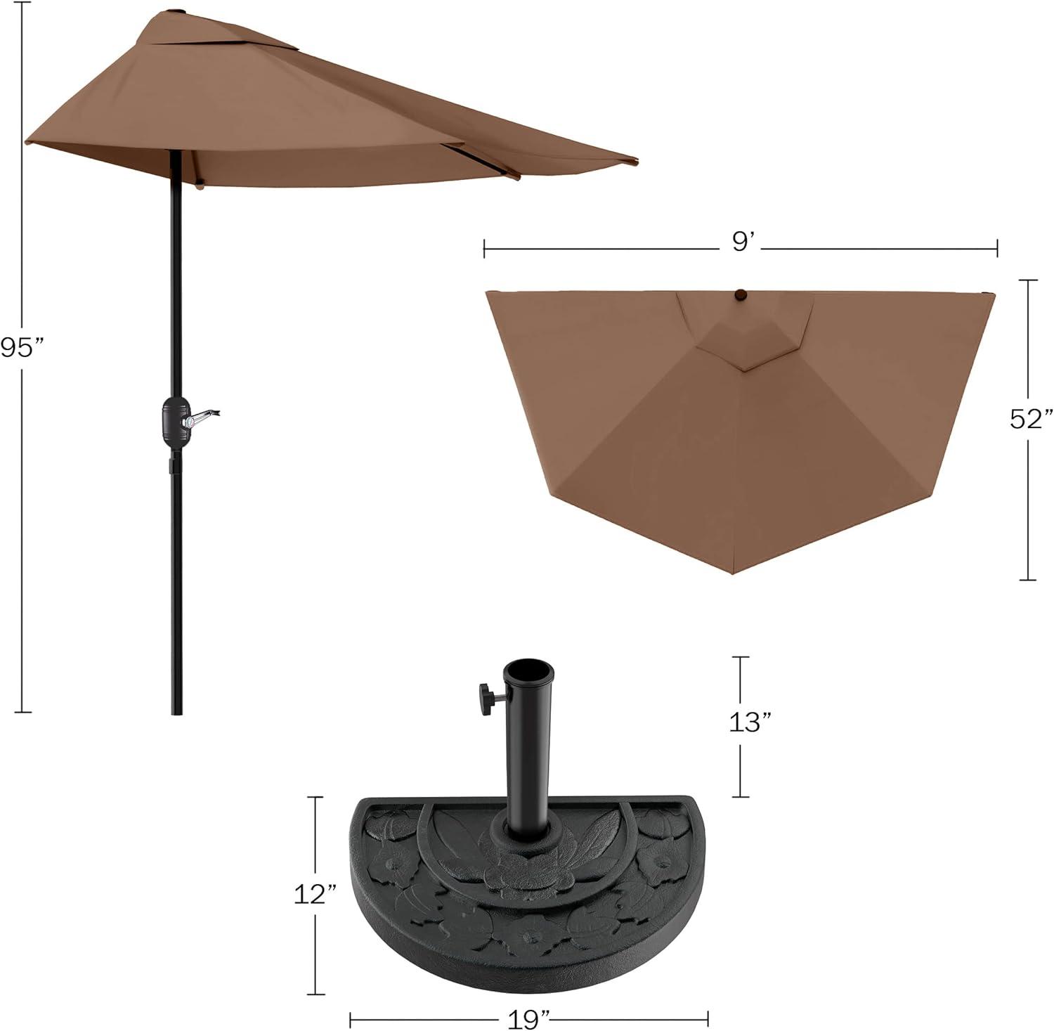 Patson 9' Half Market Umbrella