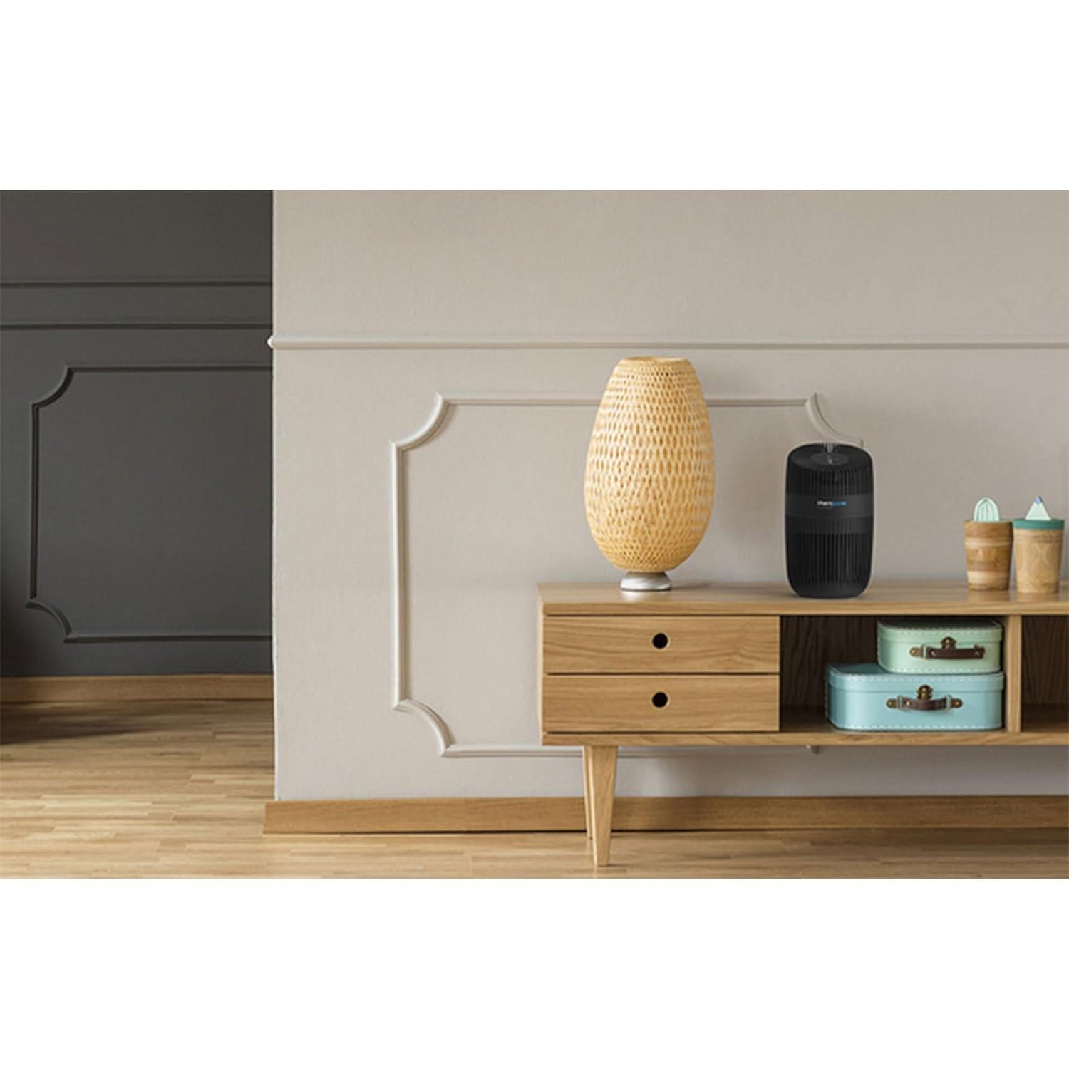 ENVION Therapure Desktop Purifier with UV Light, 2 Fan Speeds, Quiet Operation, Filter Change Indicator, and Cleanable HEPA Type Filter for Home Use