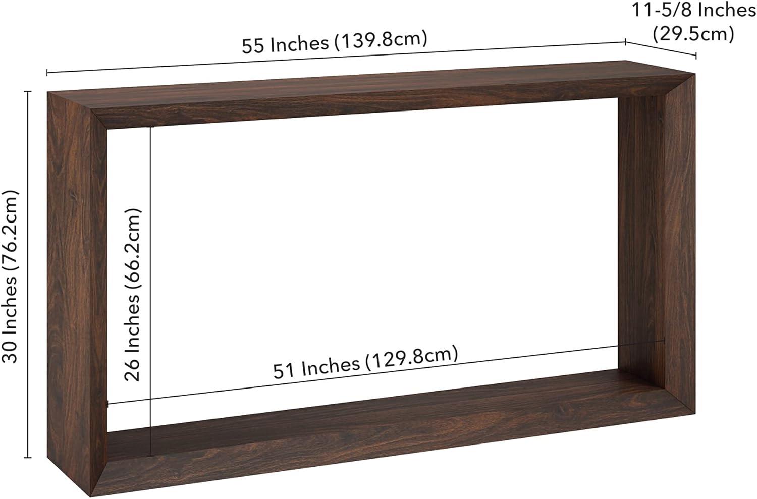 Henn&Hart 55" Alder Brown MDF Console Table