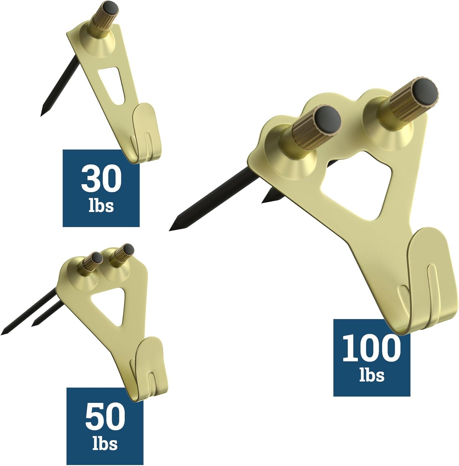 20 Pack 50 Hangers Hooks with , Heavy Duty Plaster Wall Pro Photo/Heavy Mirror Hanging Kit