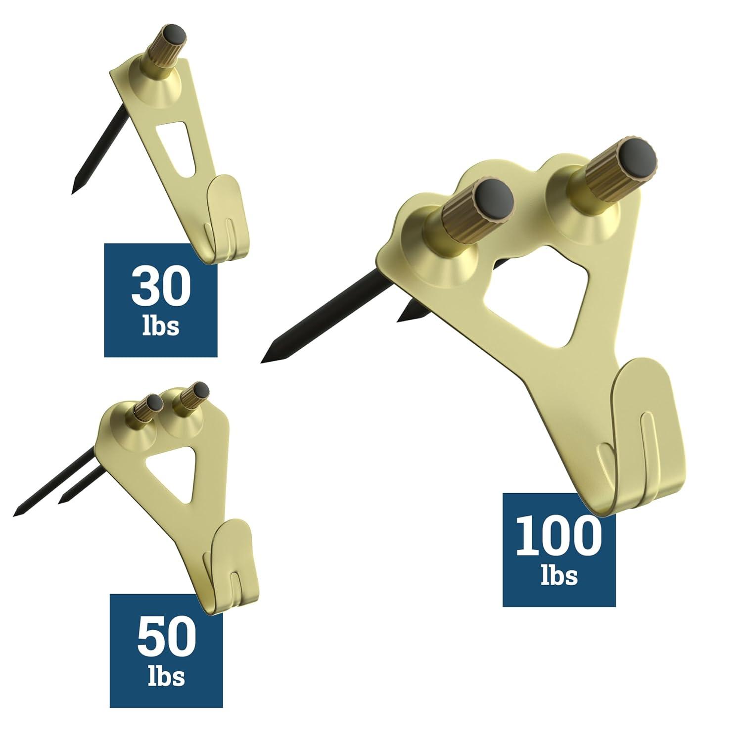 20 Pack 50 Hangers Hooks with , Heavy Duty Plaster Wall Pro Photo/Heavy Mirror Hanging Kit