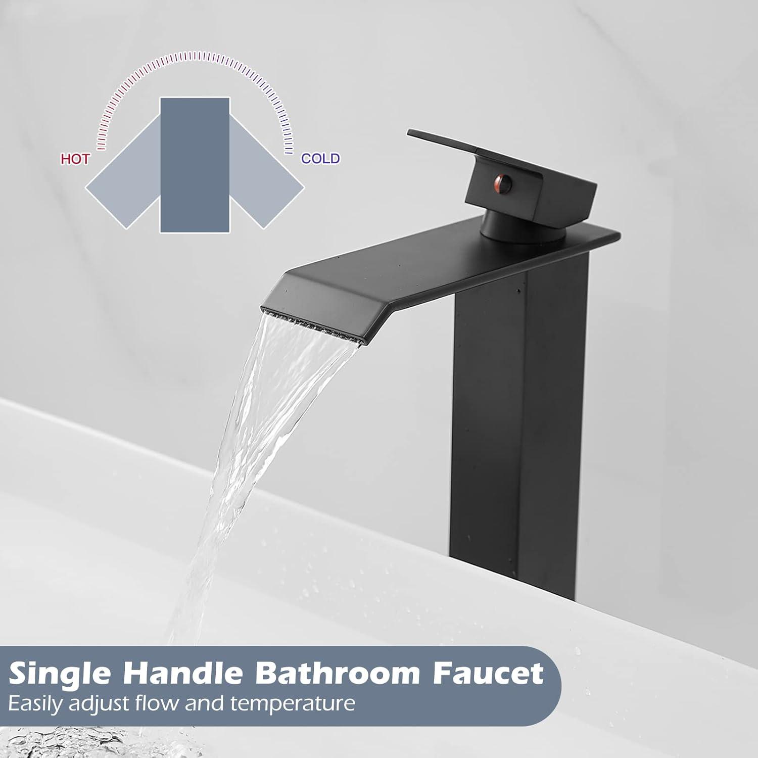 Vessel Sink Faucet Single-handle Bathroom Faucet with Drain Assembly