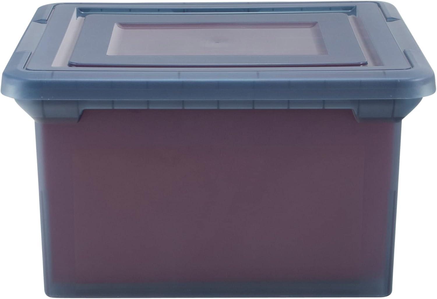 Copen Blue Stackable Water-Resistant File Storage Box