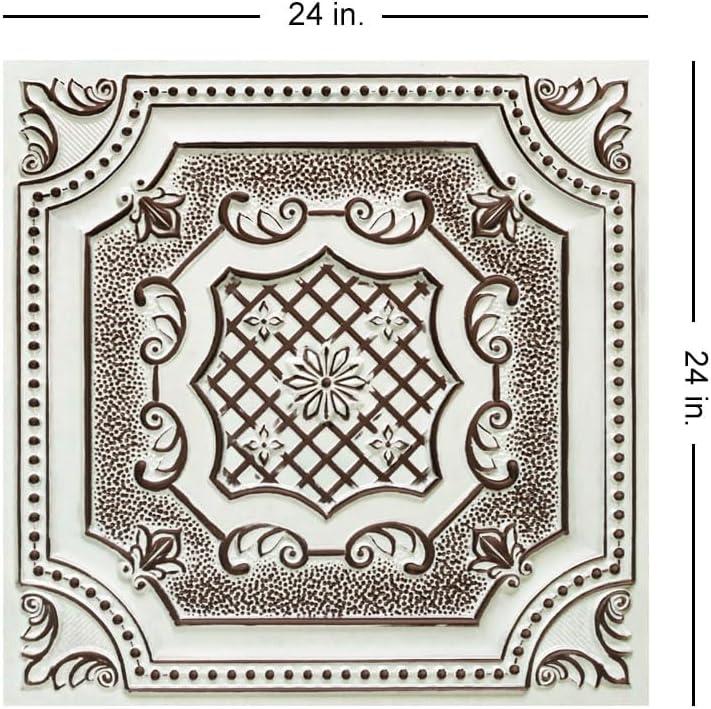 FromPlainToBeautifulInHours My Beautiful Damaris Drop-In or Glue-Up PVC Ceiling Tile (Set of 25)