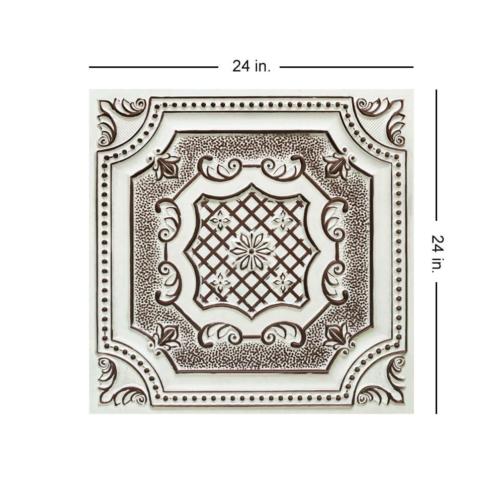 FromPlainToBeautifulInHours My Beautiful Damaris Drop-In or Glue-Up PVC Ceiling Tile (Set of 25)