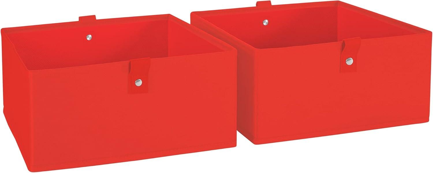 RiverRidge Home RiverRidge Kids 2pc 5" Fabric Collapsible Storage Cube Organizers for Playroom Organization (Set of 2)