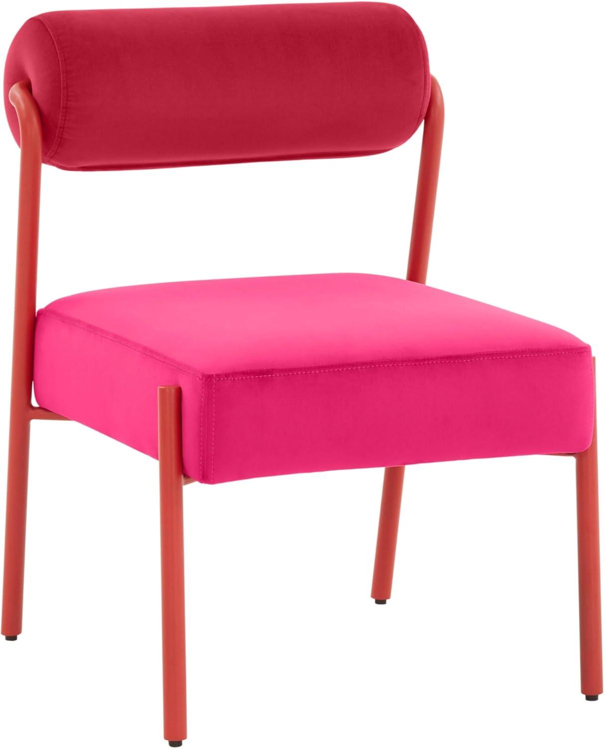 Jolene Hot Pink Velvet Dining Chair - Set of 2