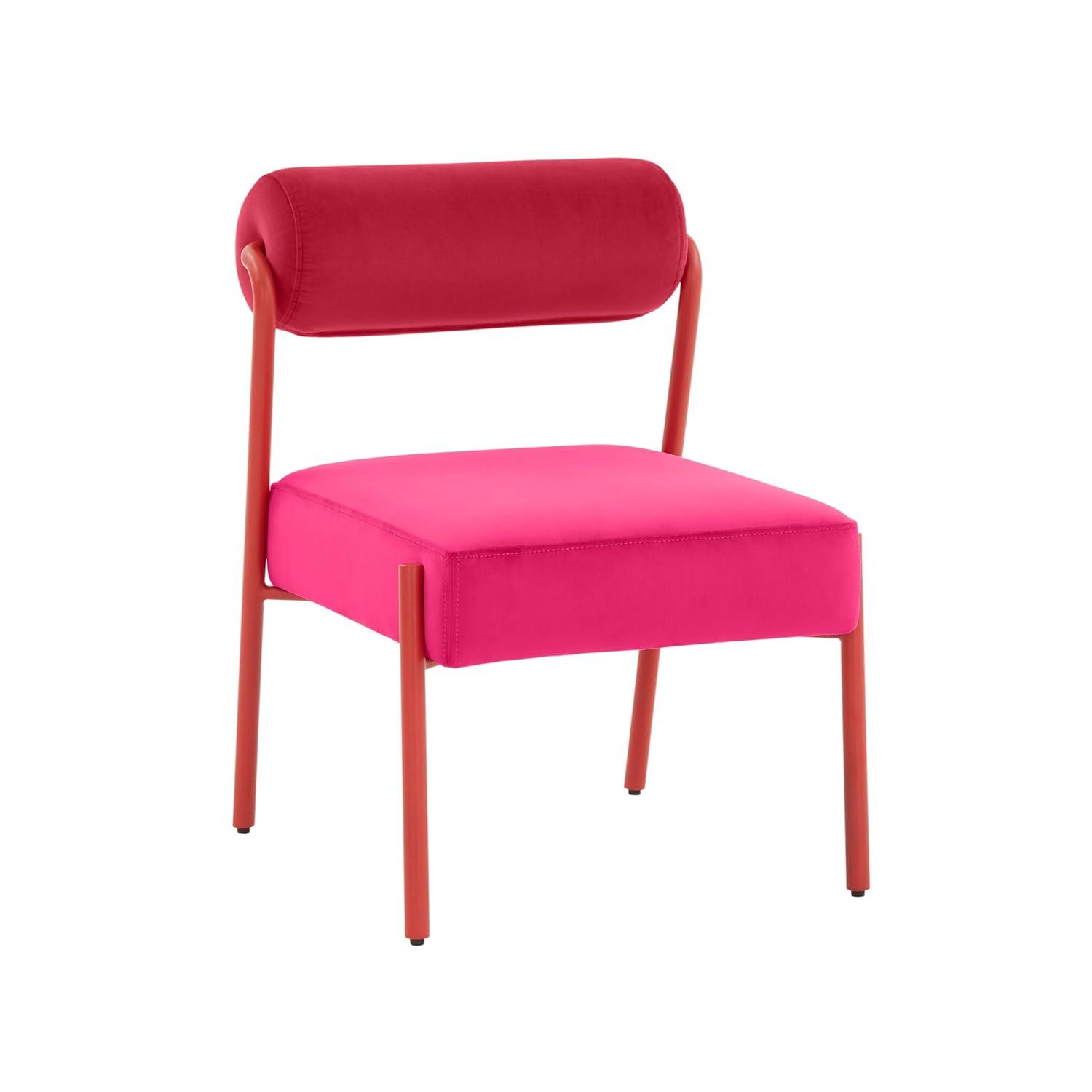TOV Furniture Jolene Hot Pink Velvet Dining Chair - Set of 2