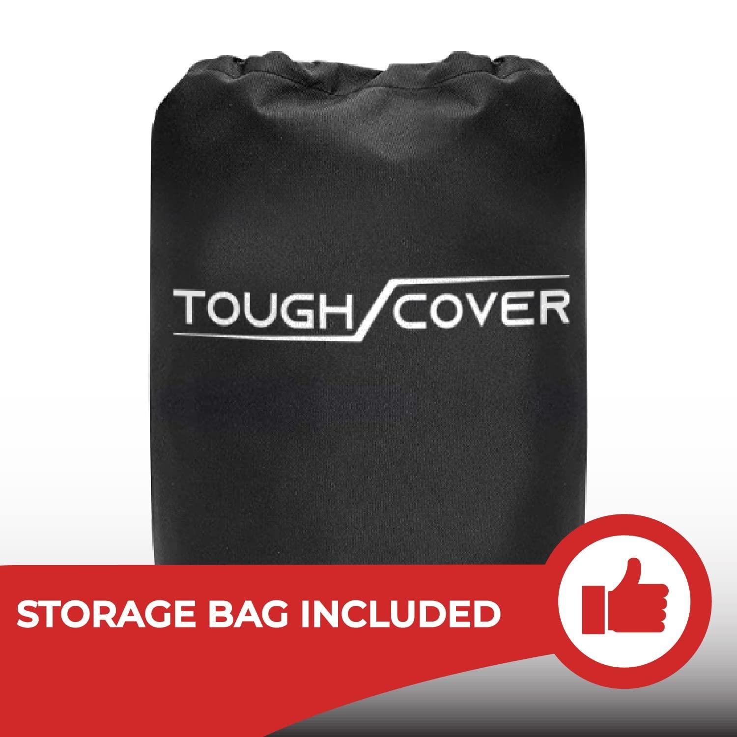 Tough Cover Zero-Turn Mower Cover, Extreme Edition, Heavy Duty 600D Marine Grade Fabric, Universal Fit Lawn Mower Covers, Protects Against UV, Dust, Dirt, Wind for Outdoor Protection (Black)