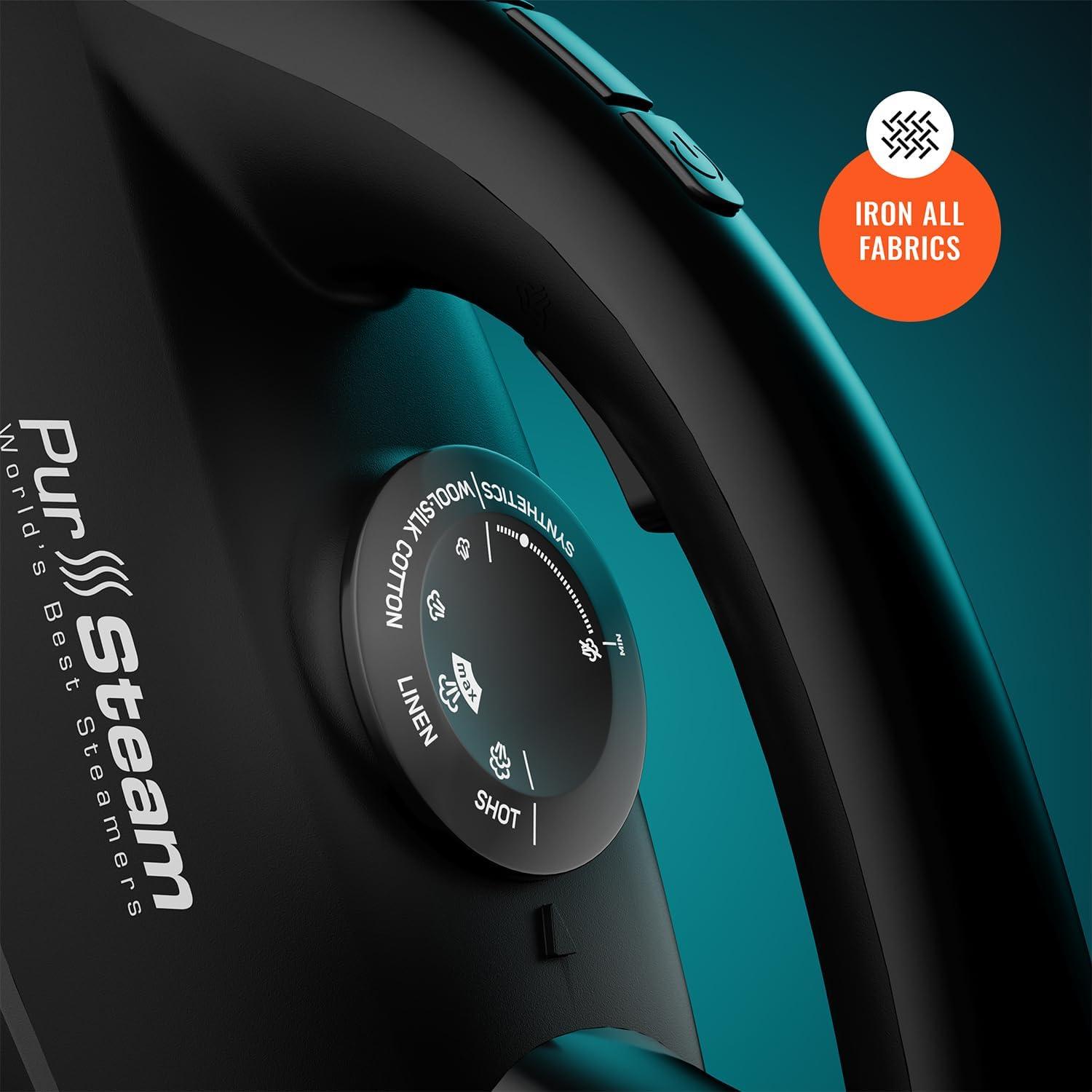 PurSteam Steam Station Max Professional Steam Iron for Clothes with Ceramic Soleplate