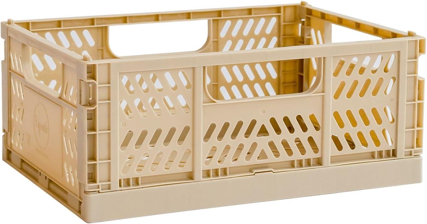 3 Sprouts 3 Sprouts - Recycled Plastic Crates - Pack of 2 - Sand