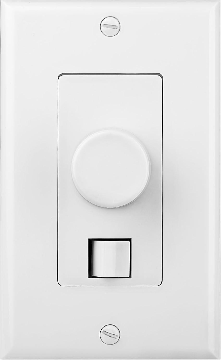 White In-Wall Volume Control Knob with A/B Switch