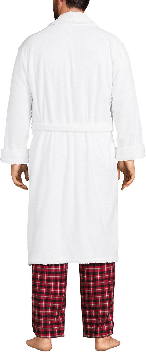 Lands' End Men's Calf Length Turkish Terry Robe