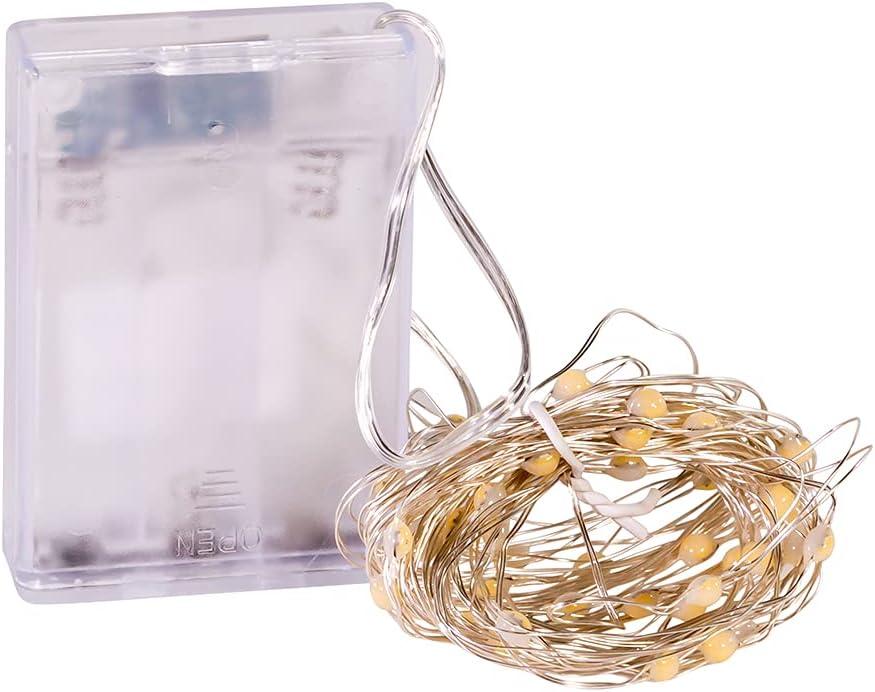 50-Light Warm White Battery Operated LED Christmas Tree Lights