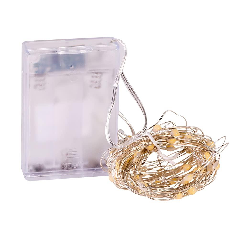 50-Light Warm White Battery Operated LED Christmas Tree Lights