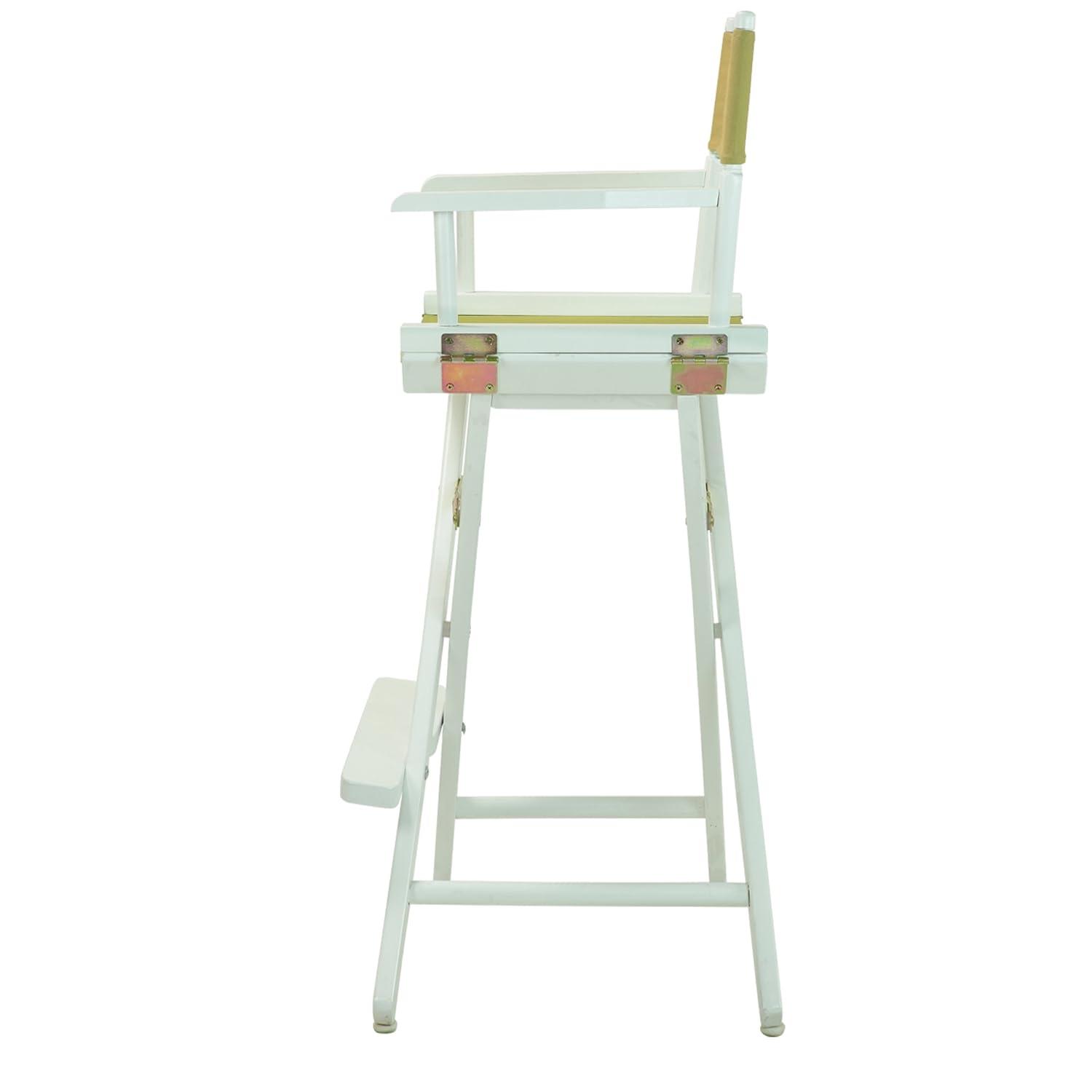 "30" Director's Chair White Frame-Olive Canvas"