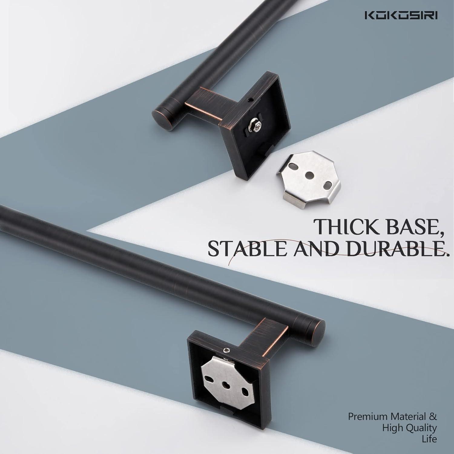 KOKOSIRI 24" Bathroom Towel Bar Wall Mounted B4005ORB-L24