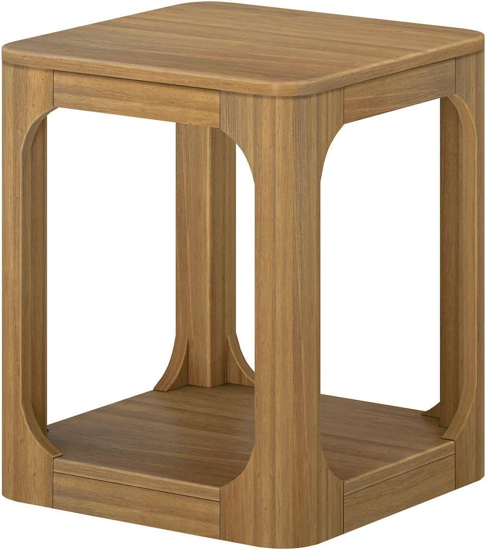 Plank+Beam Square Side Table with Shelf, Side Table for Living Room, End Table with Storage, 20"