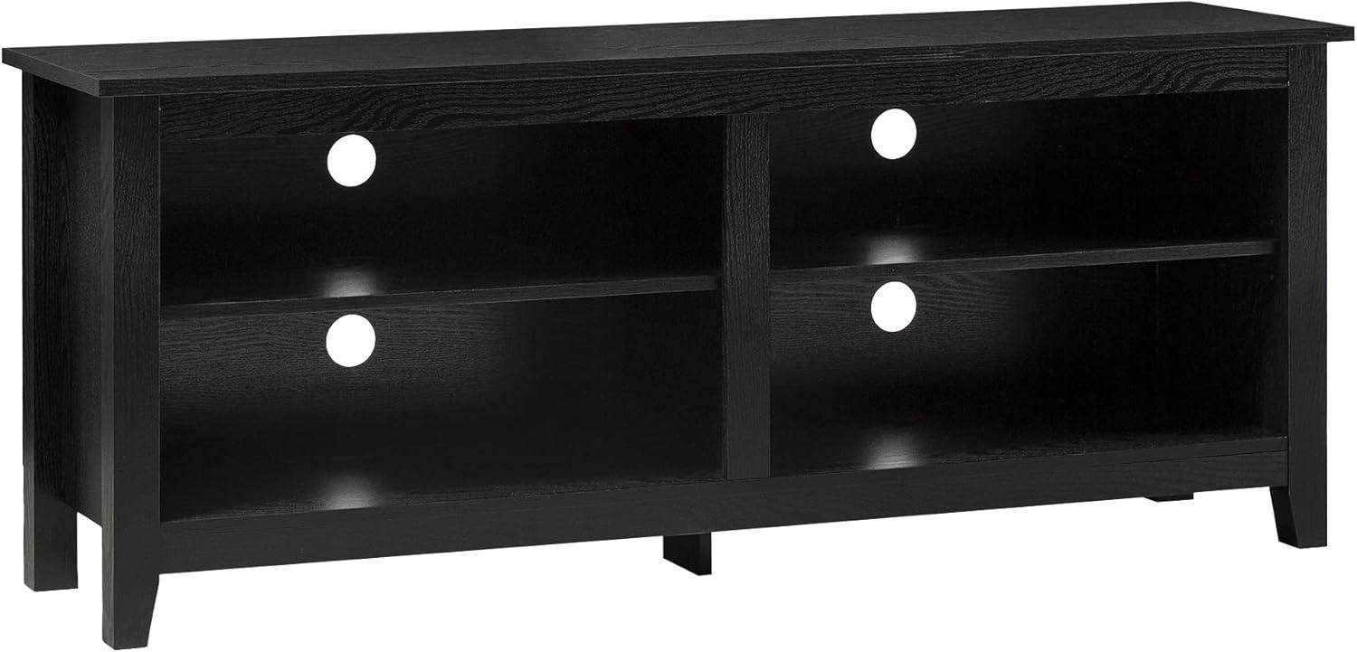 Walker Edison Open Storage TV Stand for TVs up to 65", Espresso