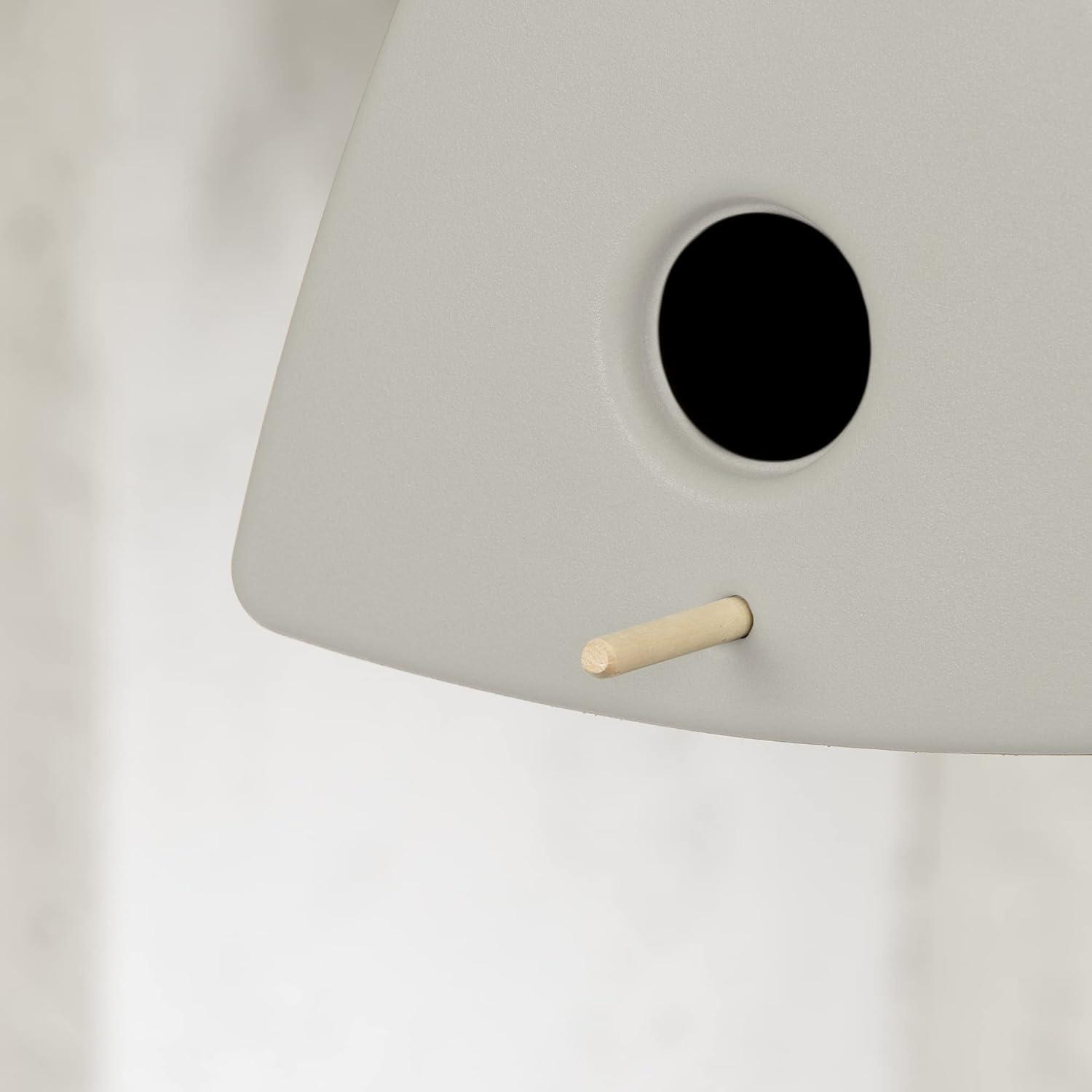 Greige Plastic Scandinavian Triangle Decorative Birdhouse