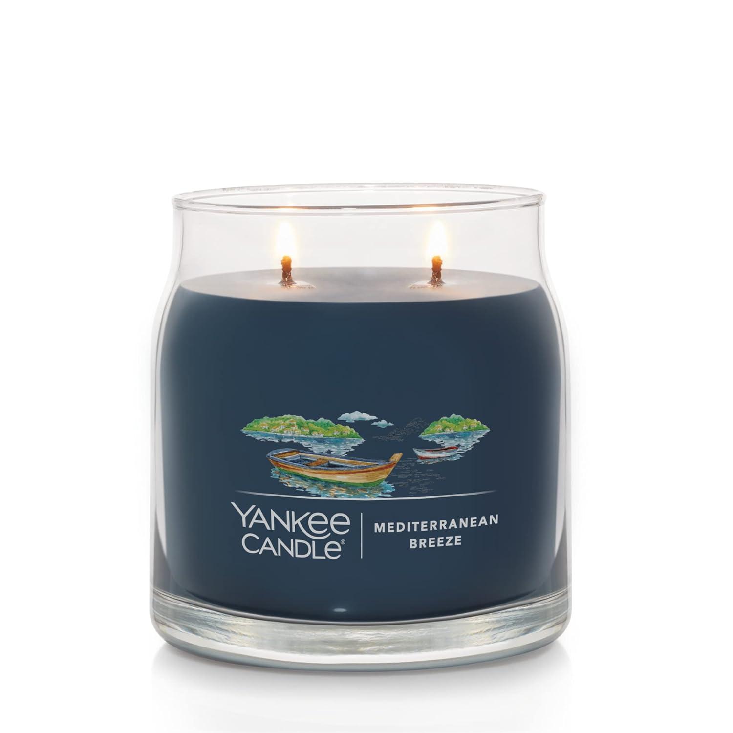Mediterranean Breeze Blue Soy Tumbler Candle with Tin Lid