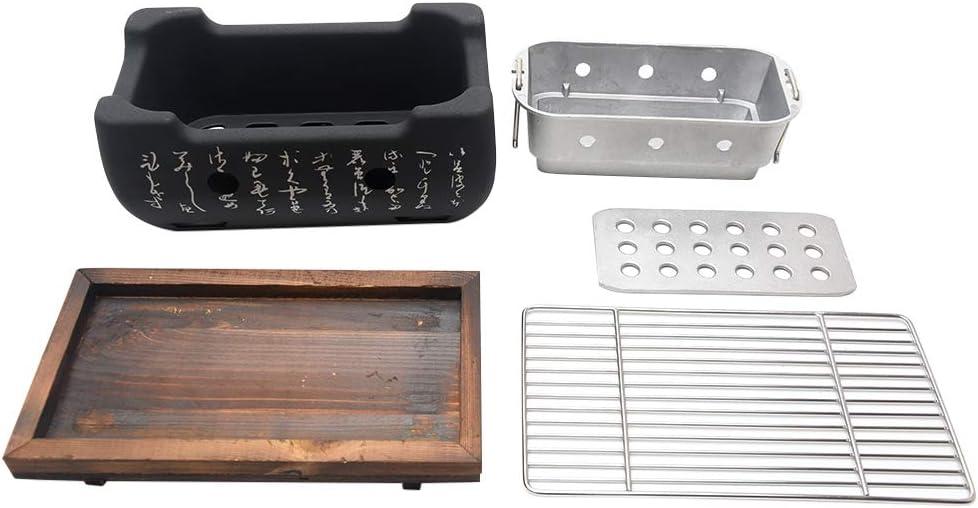 Compact Charcoal Japanese Style Stainless Steel BBQ Grill