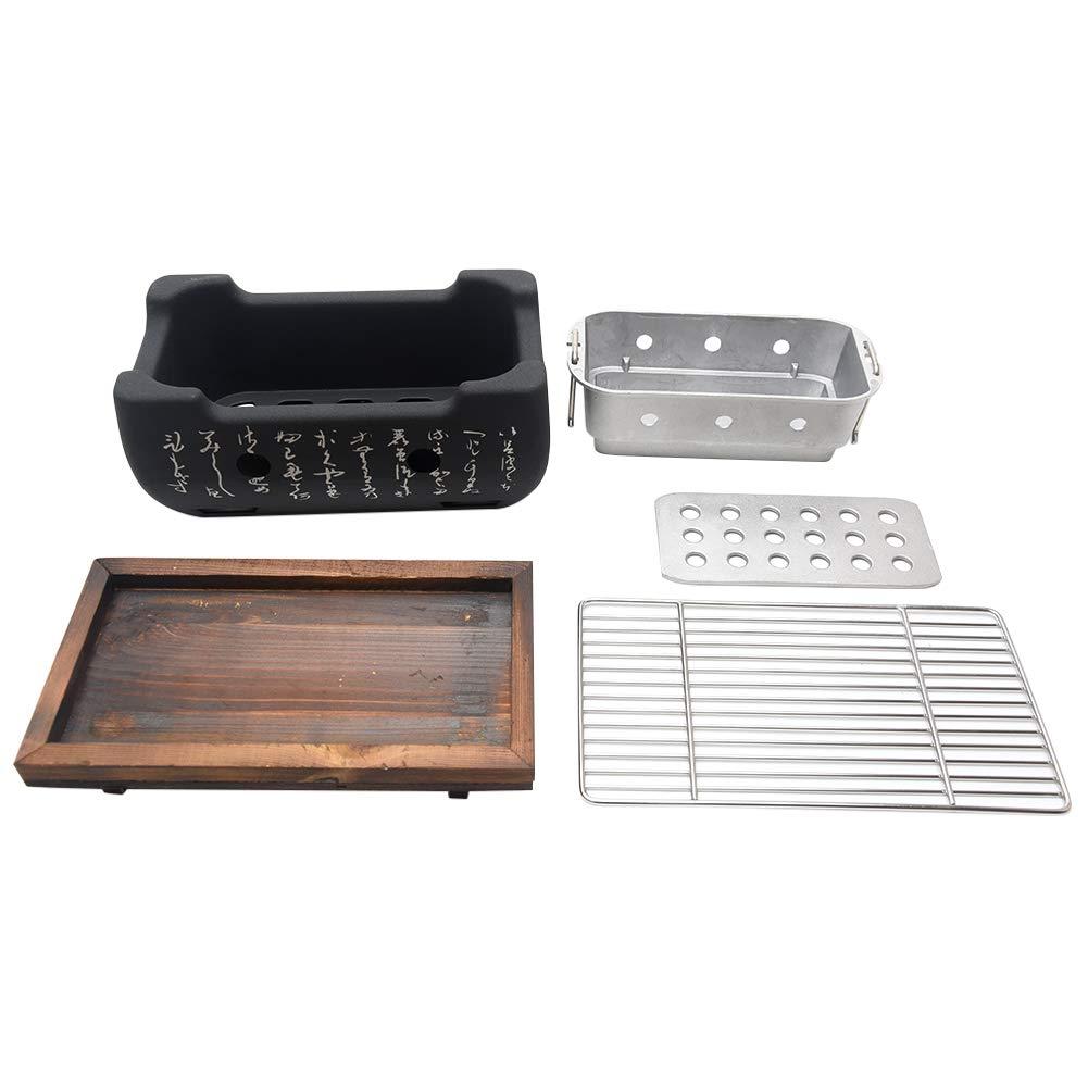 Compact Charcoal Japanese Style Stainless Steel BBQ Grill