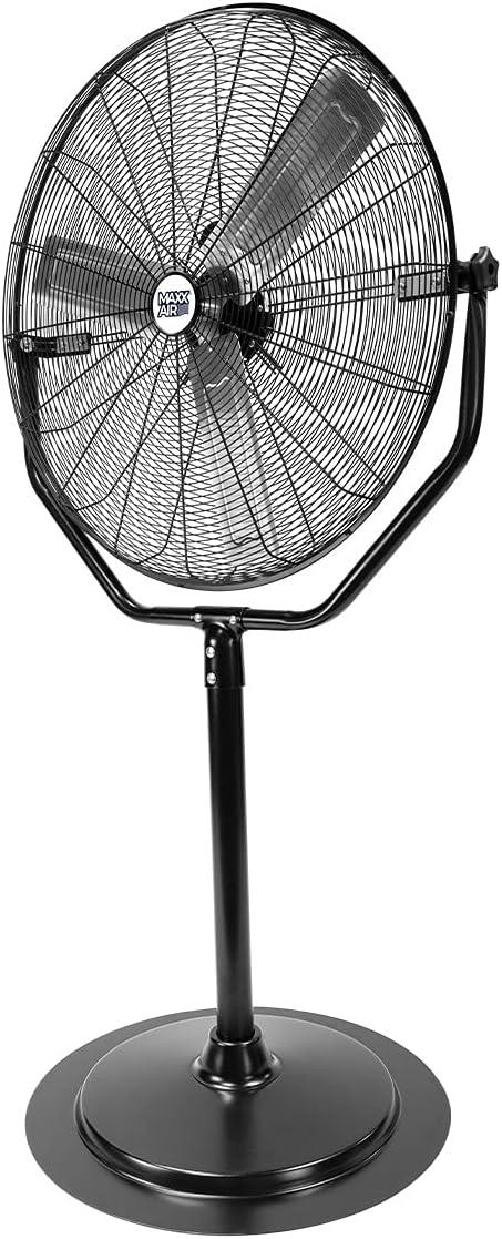 MaxxAir 30" Industrial Pedestal Fan, High Powered High CFM Stand Fan