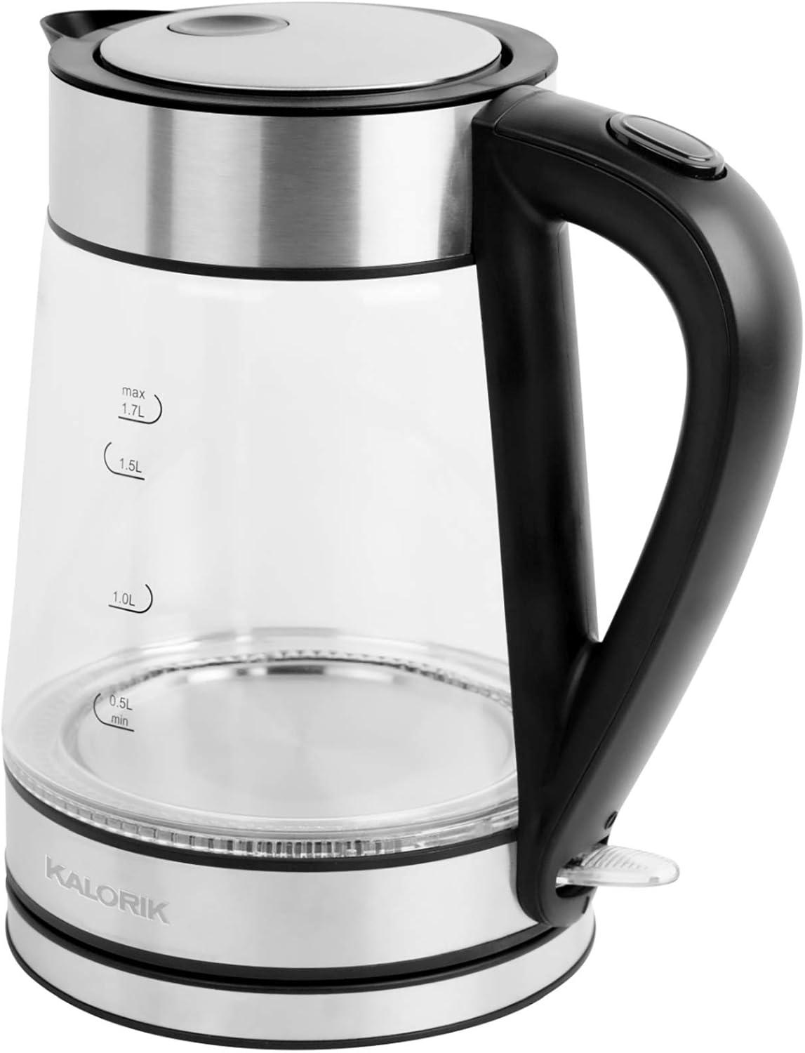 Kalorik 1.7L Rapid Boil Electric Kettle with Blue LED, in Stainless Steel (JK 46670 SS)