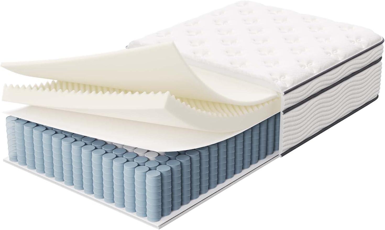 Jenna 14" White Pillowtop Innerspring Twin Mattress