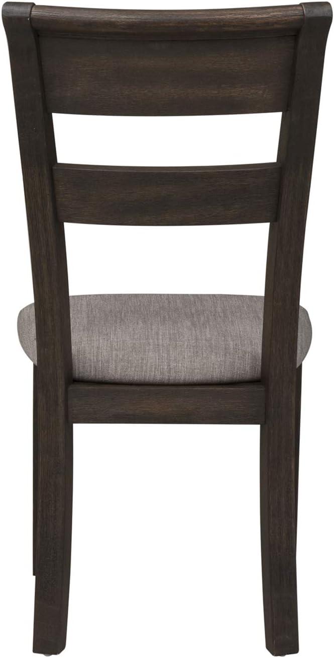 Double Bridge Dark Brown Splat Back Side Chair (RTA)-Set of 2