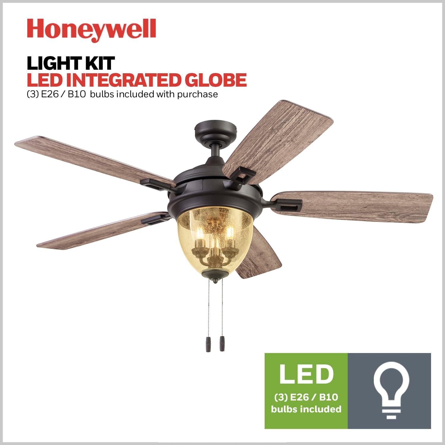 52" Glencrest 5 - Blade Standard Ceiling Fan with Pull Chain and Light Kit Included