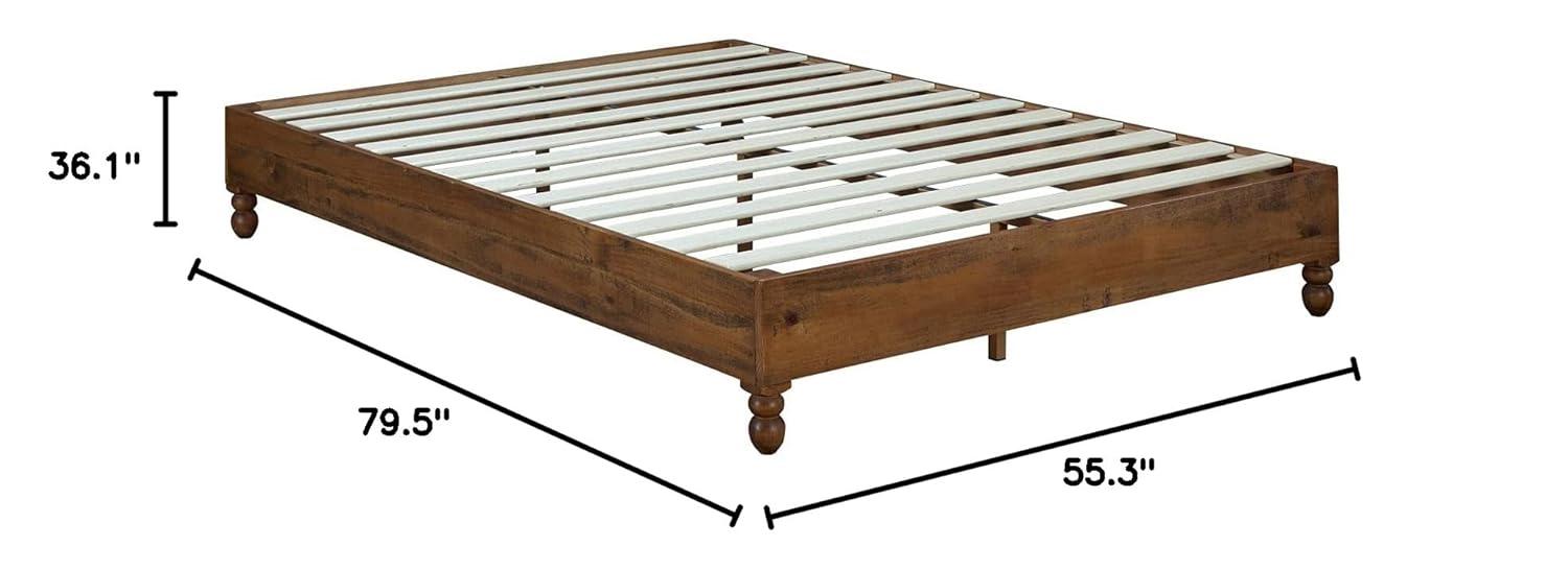 Millwood Pines 12" Wood Bed Frame