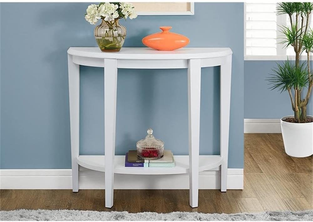 PaFagwy Console Table - Narrow Entry Table, 36” L (White)