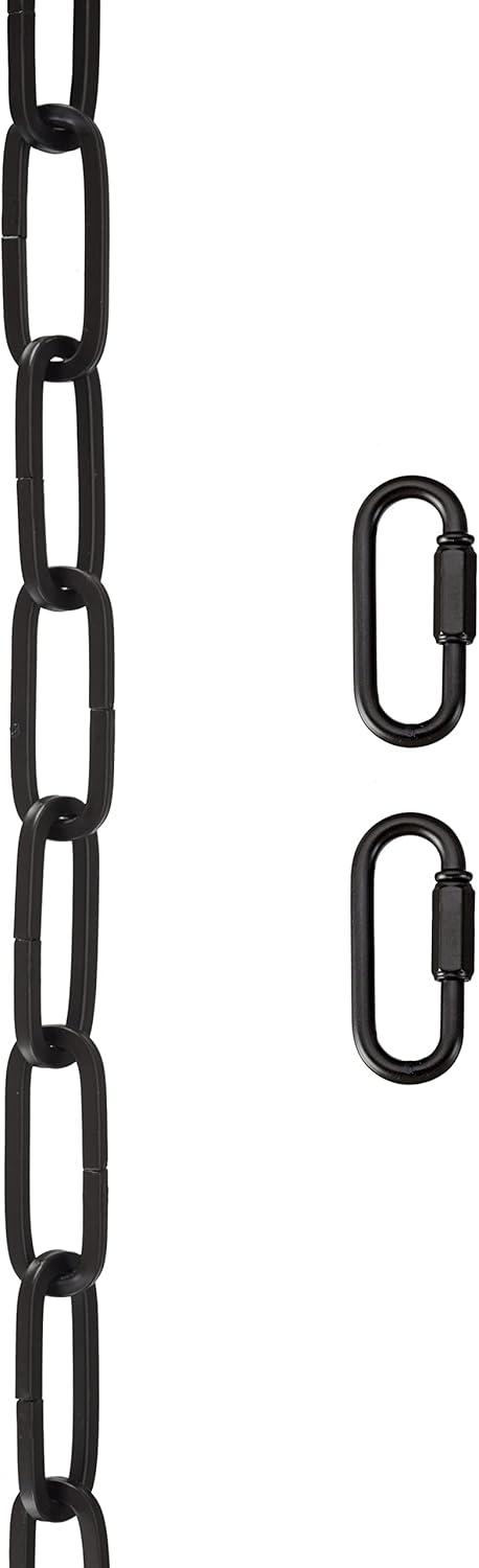 Aspen Creative, Oil Rubbed Bronze, 21122-05-1, Steel Heavy Duty Chain & Two Quick Link Connector Fixture/Swag Light/Plants / 3 Feet, 8 Gauge