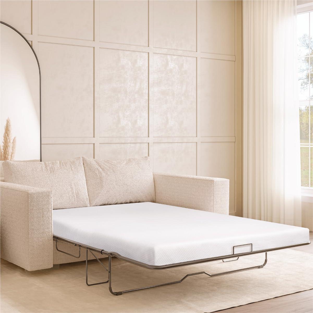 Milliard Premium 4.5 Inch Memory Foam Sofa Bed Replacement Mattress, Queen