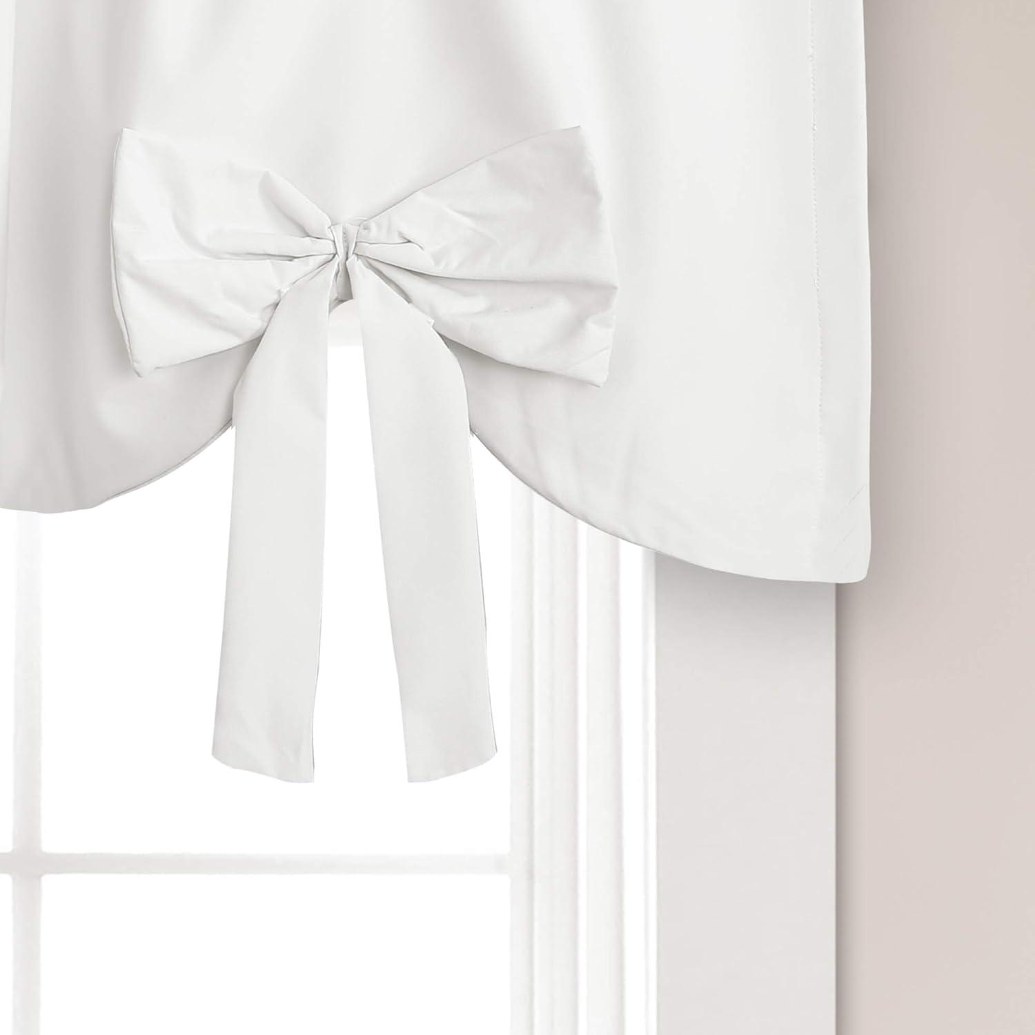 Lush Decor Melody Bow Scalloped 52'' W Window Valance