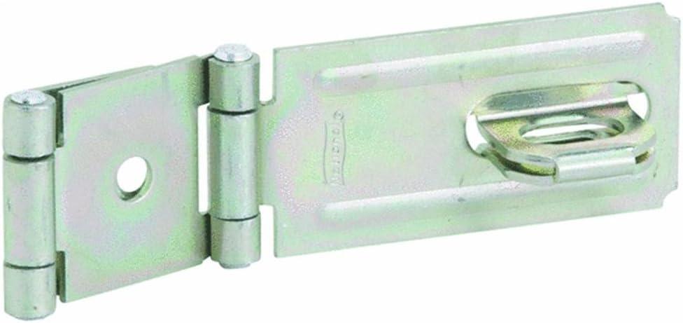 National Hardware Zinc Plated Double Hinge Safety Hasp, 4-1/2"