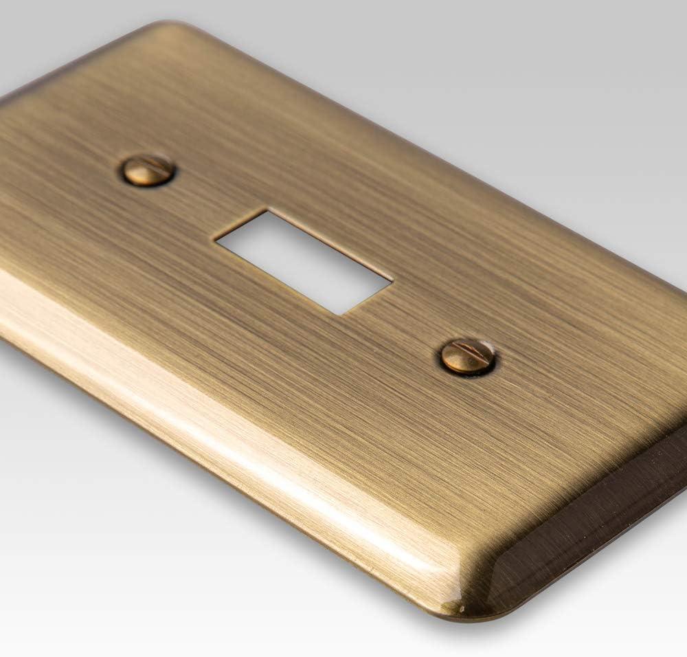 Brushed Brass Double Duplex Steel Wall Plate