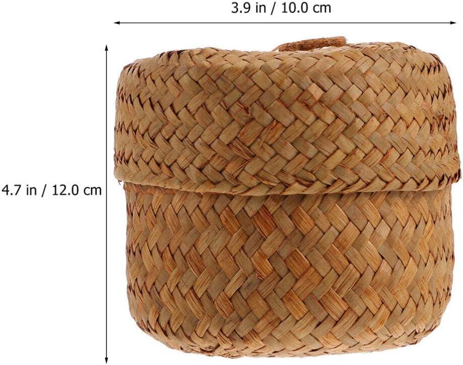 2 Pcs Sea Small Basket with Lid Flower Box Woven Gift Practical