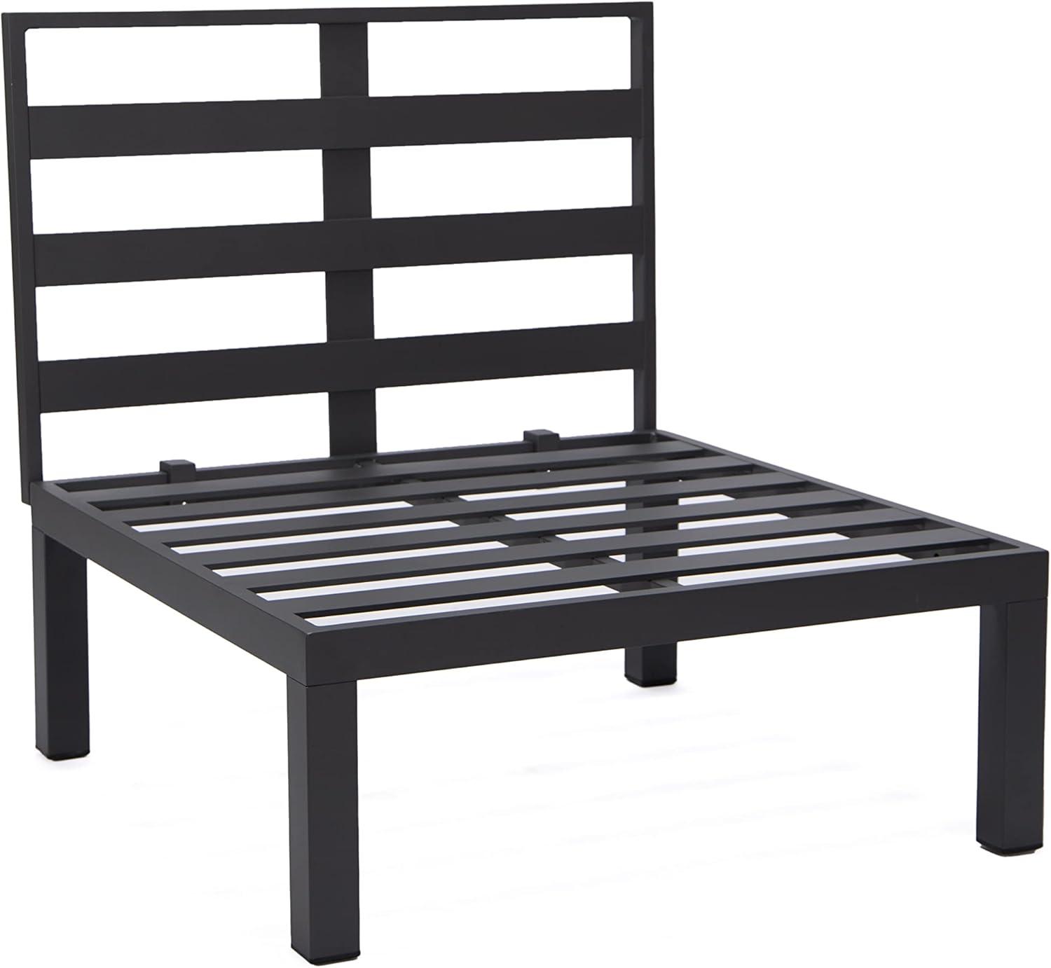 LeisureMod Hamilton 6-Piece Aluminum Patio Conversation Set With Cushions