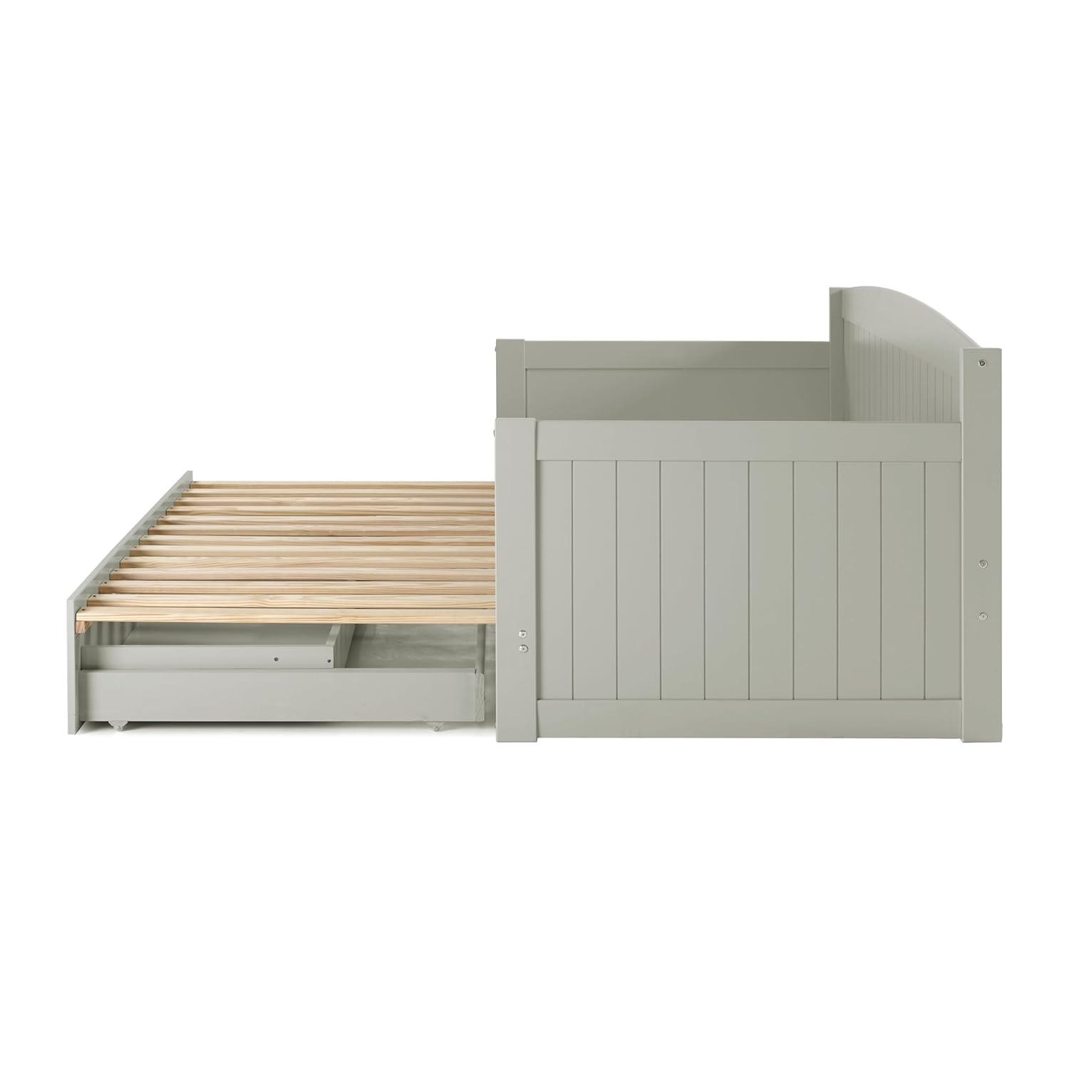Alaterre Furniture King Harmony Kids' Daybed with Conversion Dove Gray